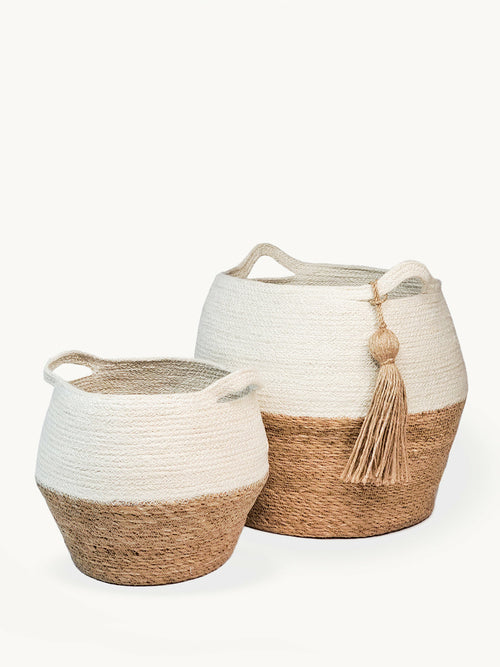 Handcrafted Jute Jar Baskets