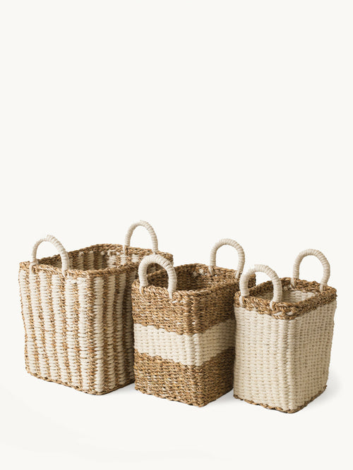 Handcrafted Jute and Seagrass Baskets