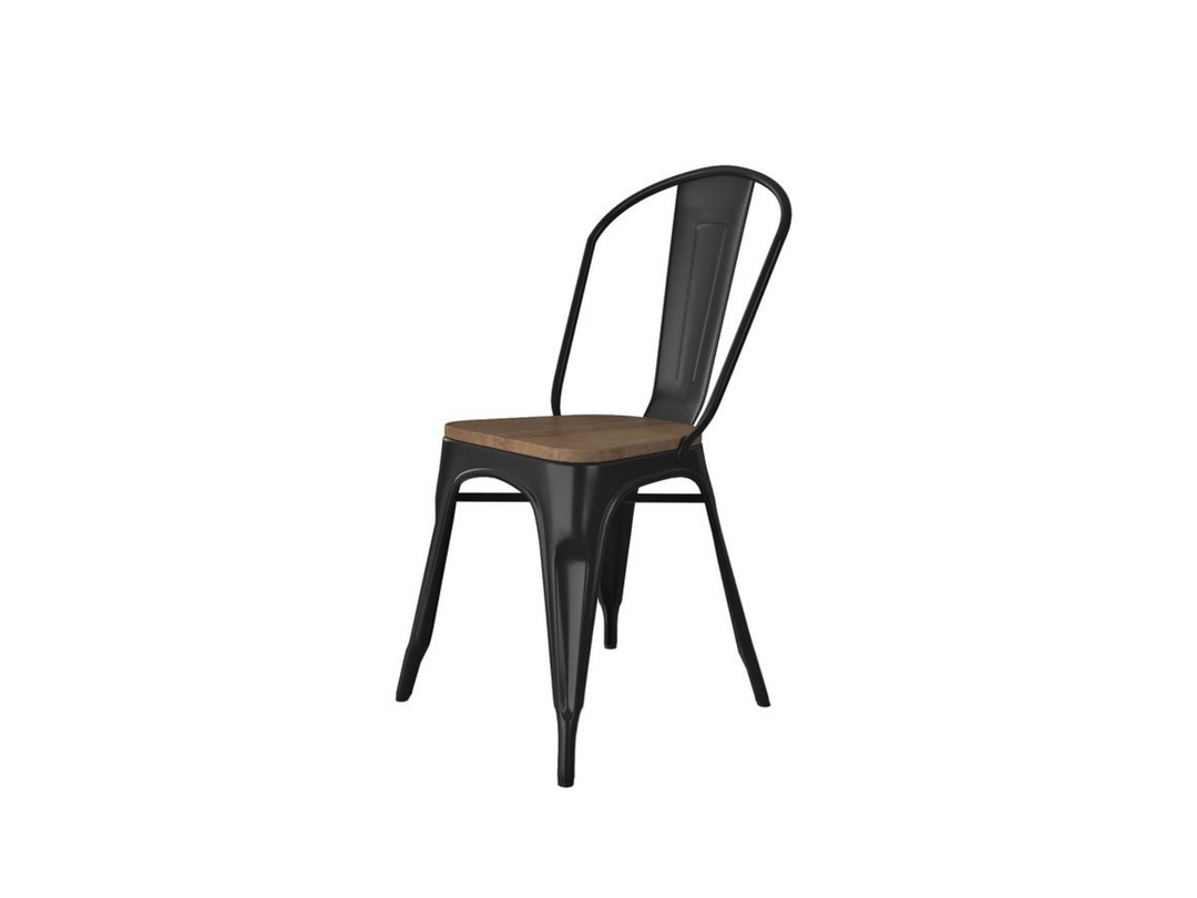 Amelia Side Chair with Distressed Wood Seat