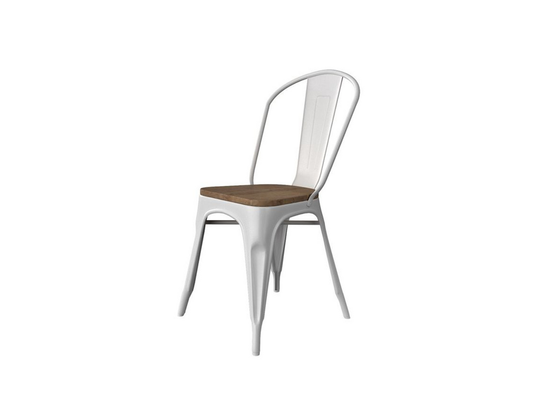 Amelia Side Chair with Distressed Wood Seat