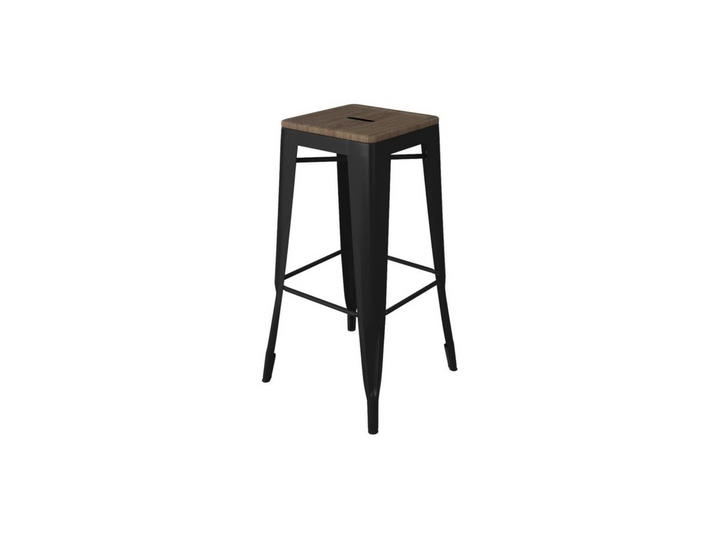 Amelia Barstool with Distressed Wood Seat