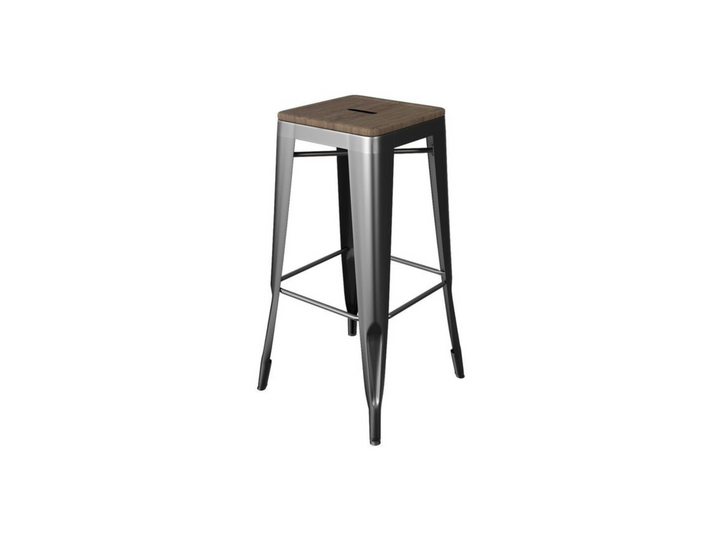 Amelia Barstool with Distressed Wood Seat