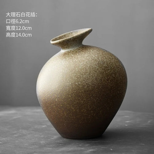 Terracotta Japanese Wabi Sabi Imitation Stone Vase