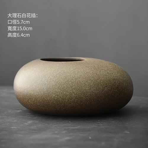 Terracotta Japanese Wabi Sabi Imitation Stone Vase