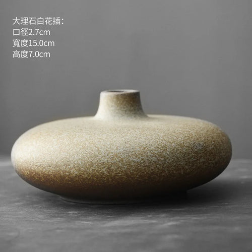 Terracotta Japanese Wabi Sabi Imitation Stone Vase