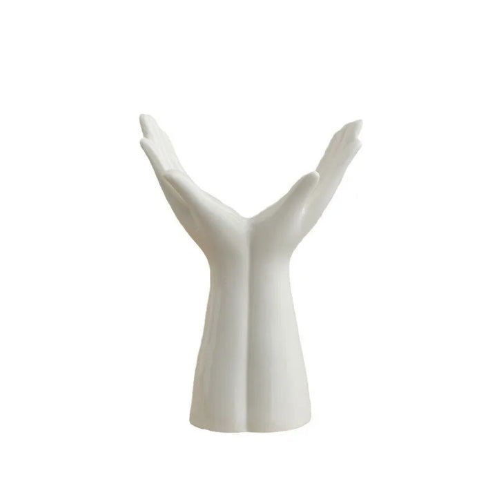 Open Hands Ceramic Vase