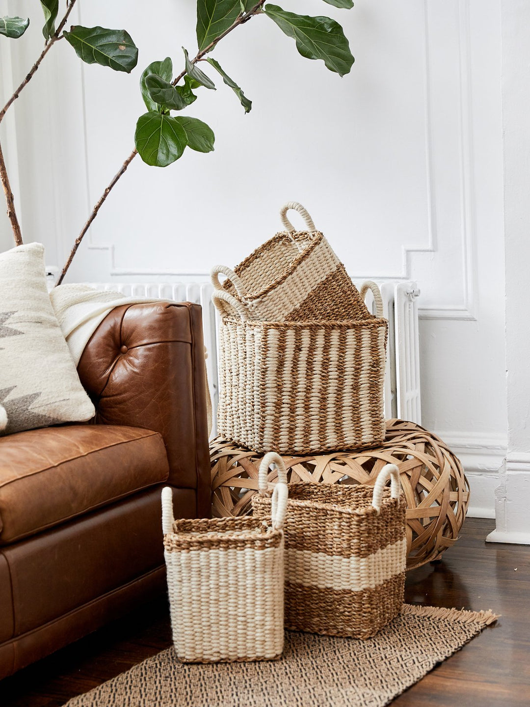 Handcrafted Jute and Seagrass Baskets