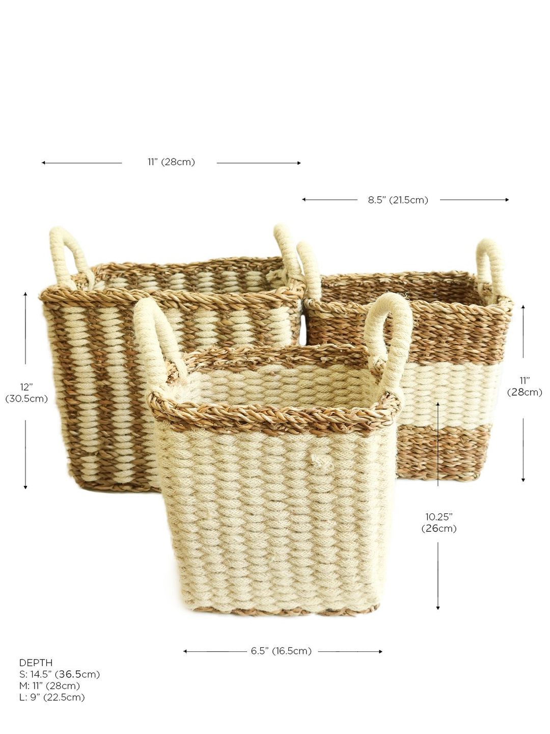 Handcrafted Jute and Seagrass Baskets